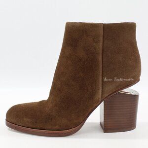 NEW Rare Alexander Wang Gabi Suede Ankle Boots | Cutout Heel | Iconic Designer